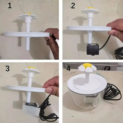 Automatic Pet Water Fountain with USB Filtered Recirculation System - 1200ml Silent Cat Drinking Bowl