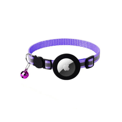 For Cat Airtag Holder Collar Breakaway Reflective Strips Adjustable Kitten Collar Waterproof Cat Bell Collar Pet Air Tag Case